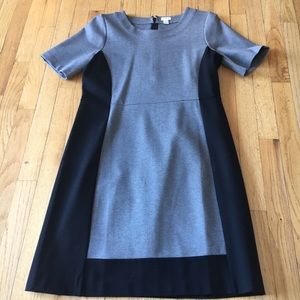 J. Crew black/grey color block dress, size 12